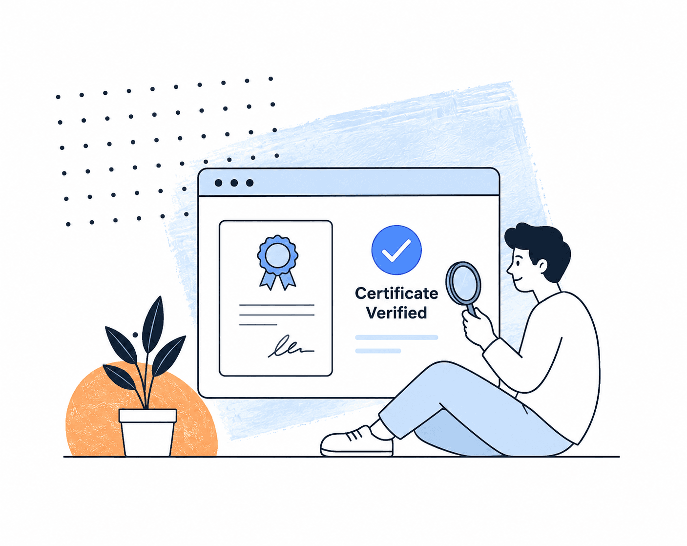Certificate verification illustration